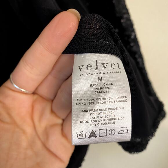 Velvet By Graham & Spencer Black Razi Sequin Blazer Jacket Size Medium - Picture 6 of 8